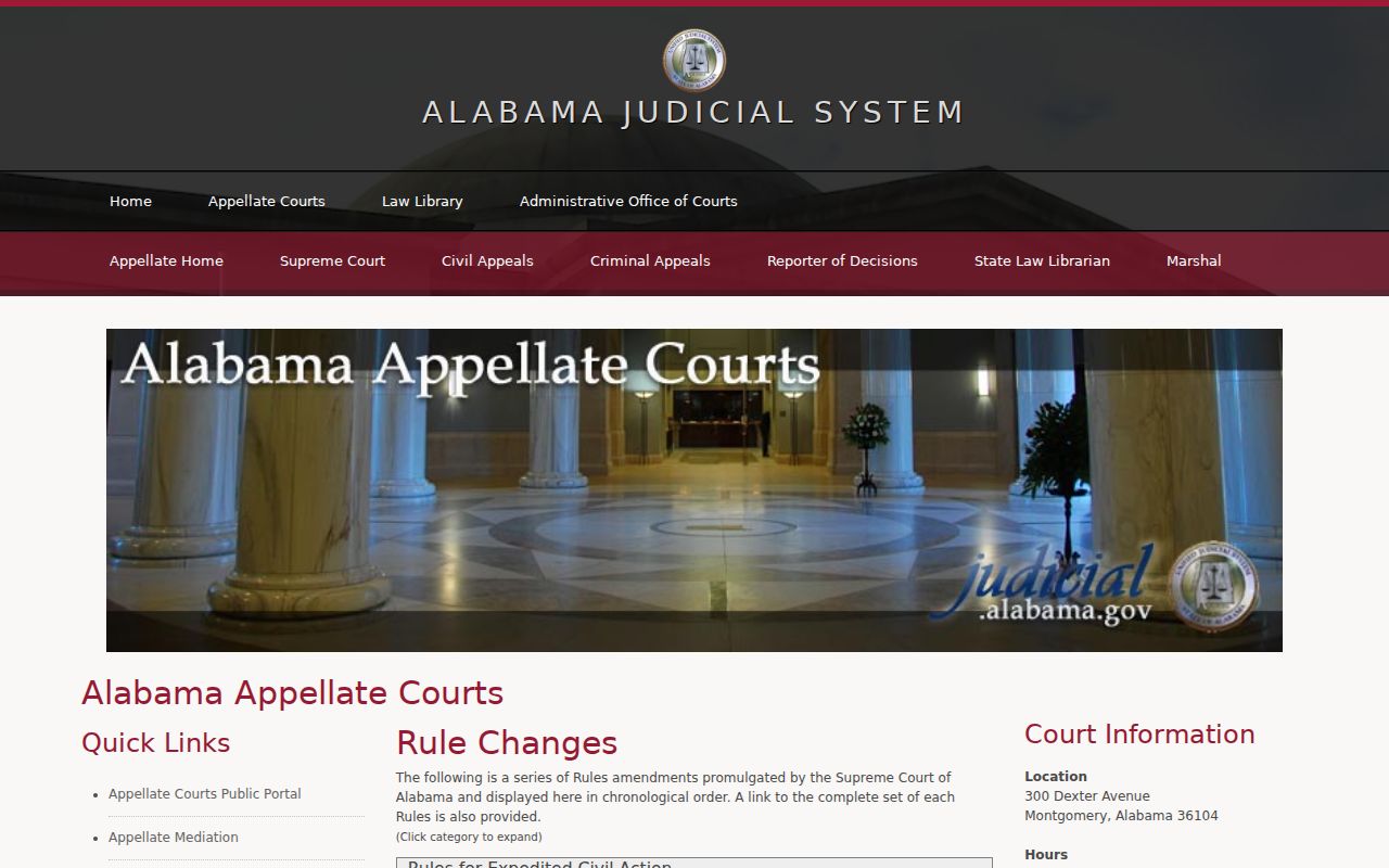 Alabama rules affecting Coffee County court docket records