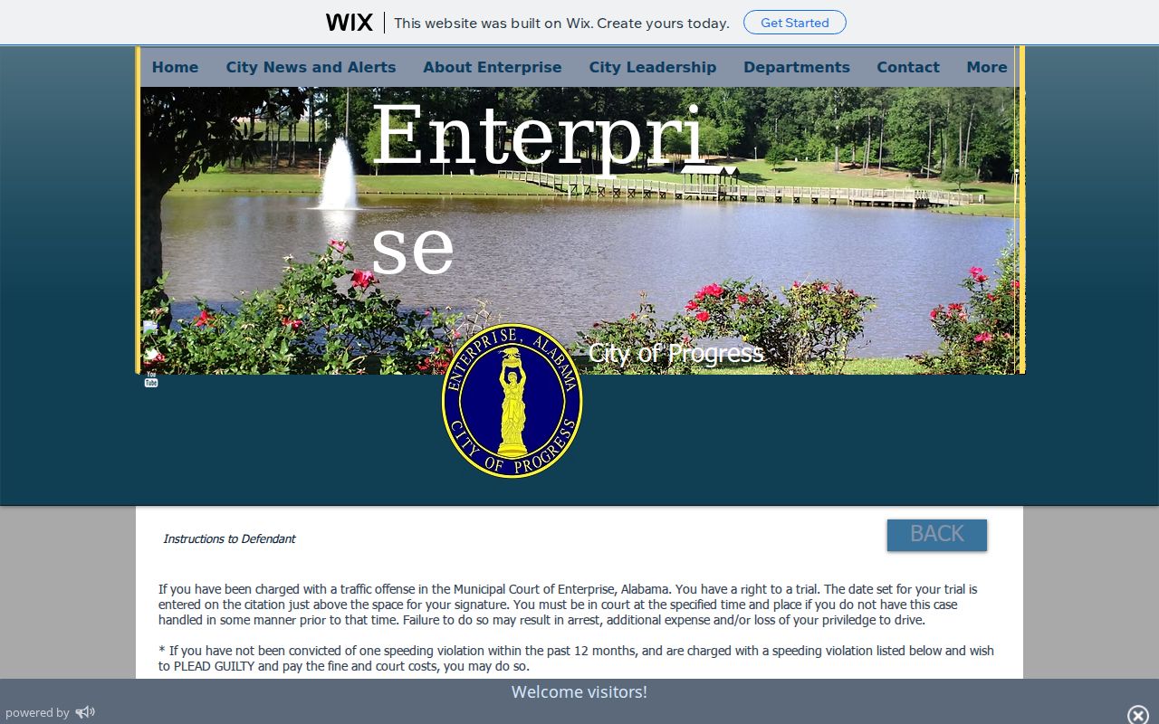 Enterprise court docket instructions for municipal cases